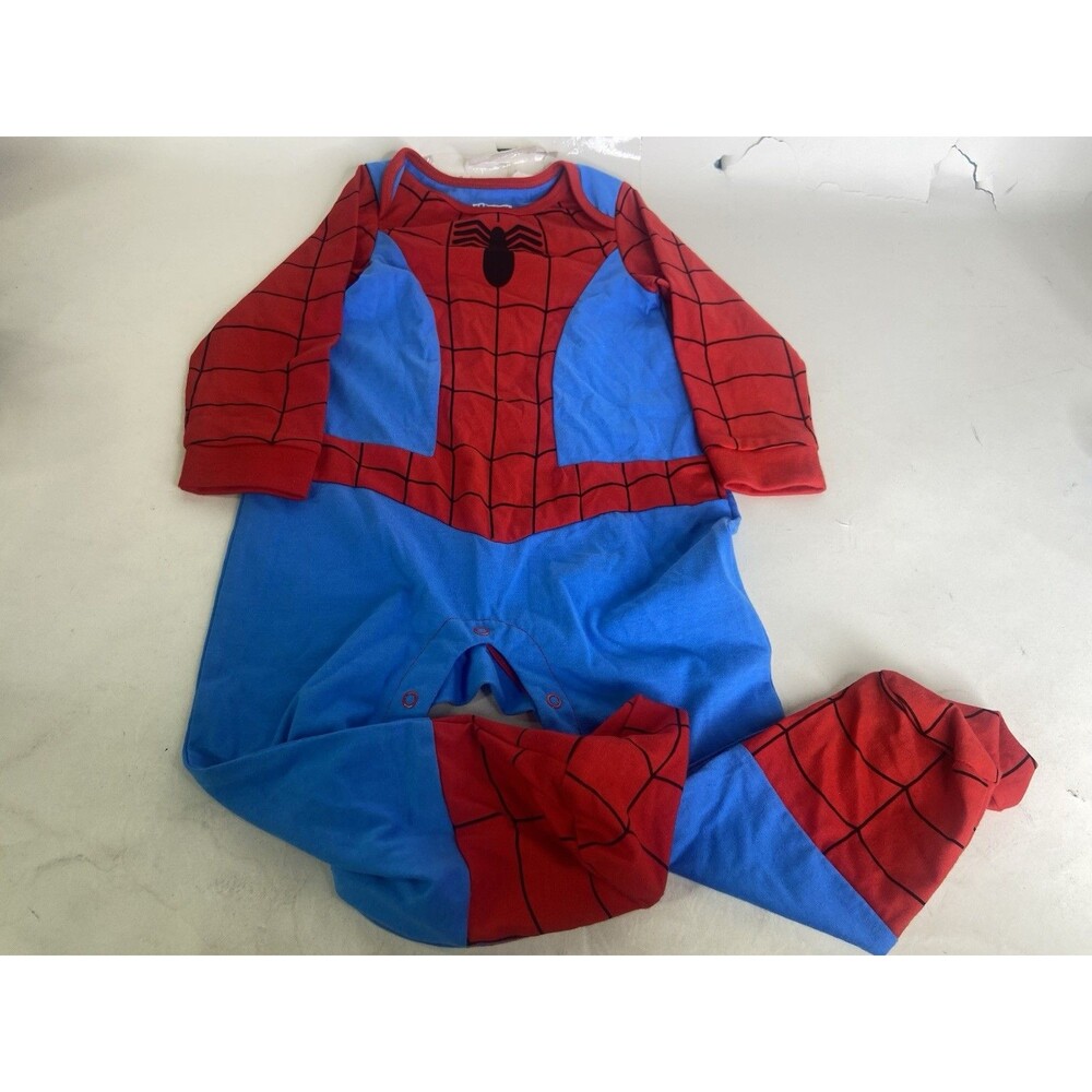 Marvel Spider-Man One Piece Snap Footed Coverall Sleep and Play Boys 18 Months